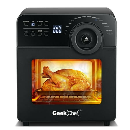 

Atotoa Geek Chef Air Fryer Oven Toaster 14.7 Quart Air Fryers On Sale 4 Slice Toaster Convection Airfryer Countertop Oven Roast Reheat Fry Oil-Free 4 Accessories & Recipes Included