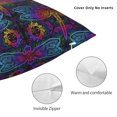 thumbnail image 3 of Pofeuu Mandalas Dragonfly Print Double-sided plush pillowcase Square Throw Pillow Covers Pillows Cover for Living Room Bedroom Sofa Couch Cushion Cover（No pillow core）-20"x20", 3 of 7
