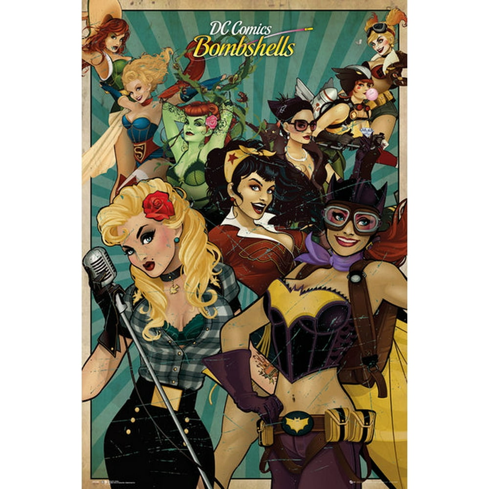 DC Comics Bombshells - Poster / Print (Wonder Woman, Supergirl, Harley Quinn, Poison Ivy