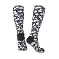 thumbnail image 4 of Daiia Sports Socks Daisies Flowers Printed Novelty Crew Socks for Men Women Knee High Socks Cotton Socks Soft & Breathable Support Unisex Socks, 4 of 9