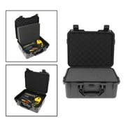 Waterproof Protective Toolboxes with Foam, Black, Precision Instrument Box Safety Case, Shockproof - S S