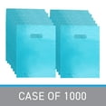 thumbnail image 5 of SSWBasics Teal Blue Plastic Merchandise Shopping Bags with Die Cut Handles - Lightweight, 5 of 7