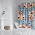 thumbnail image 2 of Waterproof Beautiful Colorful Floral Shower Curtain 72x72 Inch Boho Style Polyester Unique Shower Curtain for Bathroom Hotel Home Decor with 12 Plastic Hooks, 2 of 5