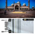 thumbnail image 2 of Embroidery Pattern Muslims Headscarf for Hot Summer Lightweight Turbans with Tassels for Men Wedding Church Supplies, 2 of 5