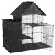 thumbnail image 2 of Parque infantil plegable para mascotas, valla de hierro, caseta para cachorros, casa para cachorros, conejos, puerta para perros, suministros, jaula de entrenamiento para ejercicios, 2 of 5