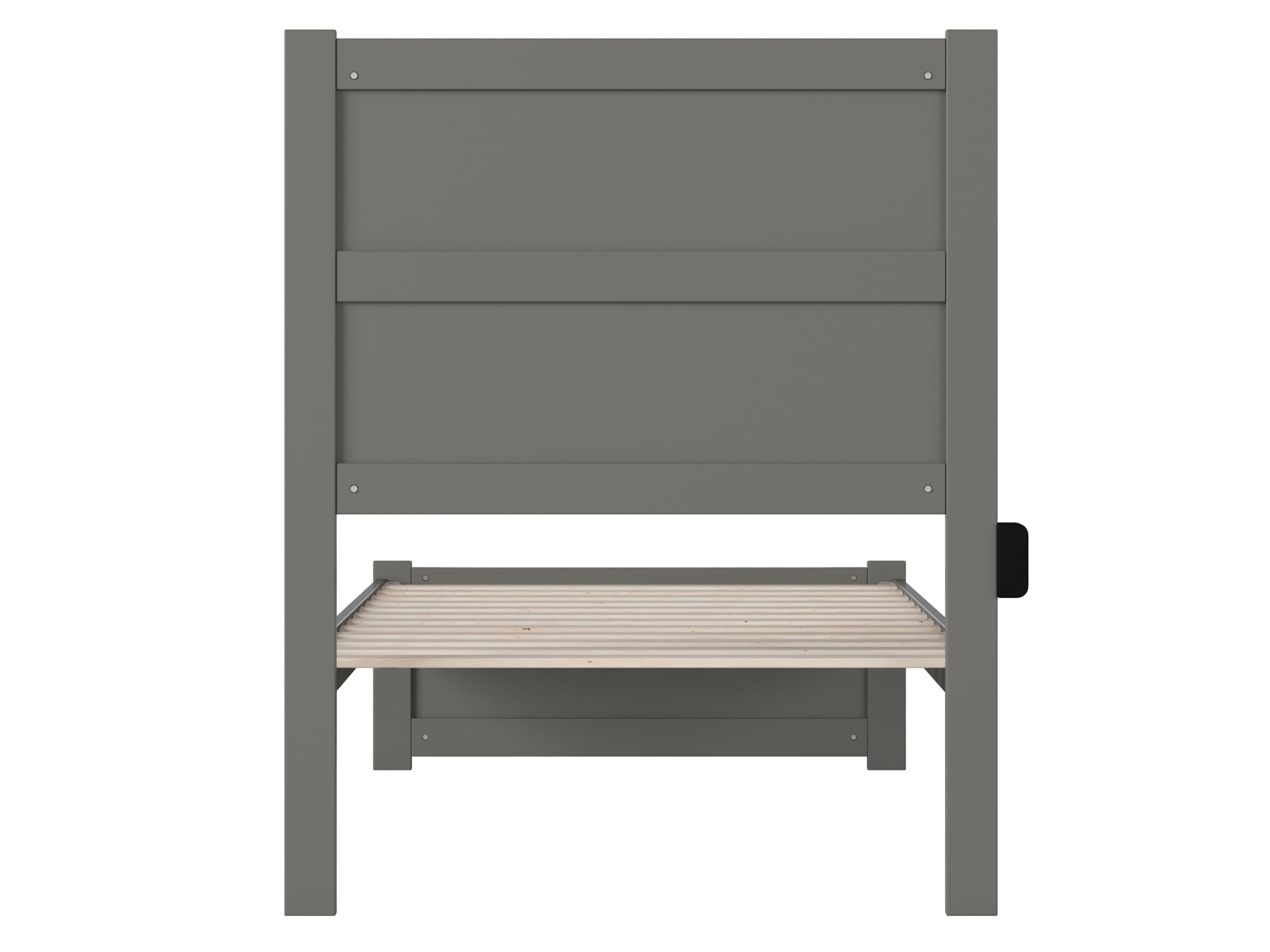 AFI NoHo 14" Twin Wood Platform Bed with Modern Panel Headboard and Footboard, Grey