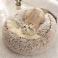thumbnail image 4 of YZWEI Luxury Washable Plush Pet Bed, Round Shape for Cats, Kittens, Rabbits, and Small Dogs - Green - 15.7 Inch, 4 of 6