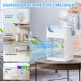 thumbnail image 2 of Ventilador de Aire Acondicionado, Mini Enfriador de Aire Evaporativo con 3 Velocidades y 2 Modos de Pulverización, Aire Acondicionado Portátil con 650ml de Tanque de Agua para Oficina,Dormitorio,Coche, 2 of 5