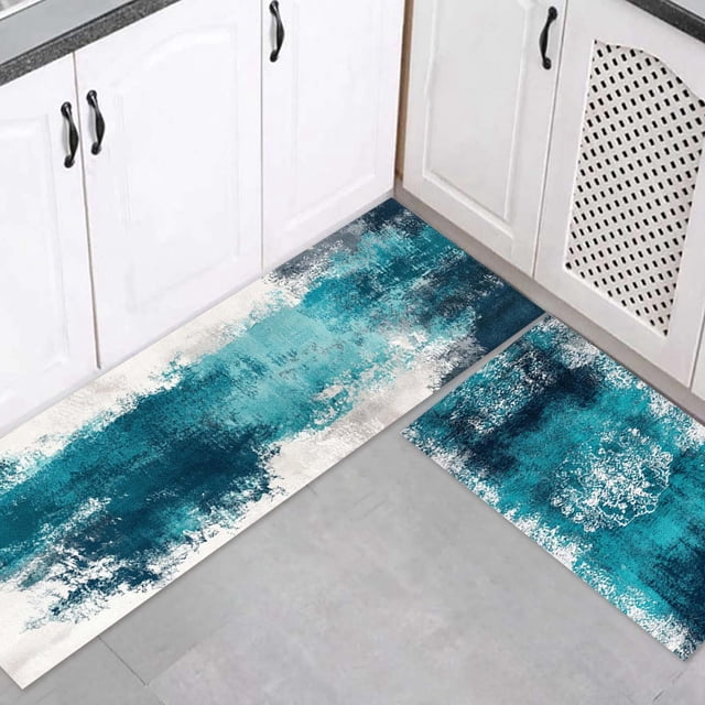 Dsscvnef Kitchen Carpet Mat Set Non Soft Floor Rug Home Winter Warm Comfortable Durable Washable 2 Piece