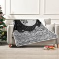 thumbnail image 7 of Yayeee Throw Blanket for Couch Soft Warm 50" x 60" Sofa Chair Bed Decoration, Black Moon, 7 of 7