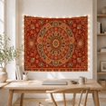 thumbnail image 5 of Botanical Mandala with Layered Flower Center, Peaceful Boho Style for Boho Decor Lovers, Mandala Wall Decor Housewarming Gift, Tapestry Wall Hanging for Bedroom and Yoga Room, 5 of 7