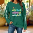 thumbnail image 3 of Trikvn Volleyball Graphic Sweatshirts for Women Casual Crewneck Long Sleeve Pullovers Fall Sports Fan Tops Letter Print Comfortable Activewear, 3 of 4