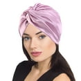thumbnail image 3 of Weflink Hair Bonnet Twisted Sleep Cap For Women Men Double Layer Silk Like Fabric Elegant Nighttime Hair Cover Moisture Control, 3 of 8