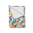 thumbnail image 2 of Geometric Soft Flannel Fleece Throw Blanket, Bauhaus Inspired Intersected Circular Shapes of Color Blocks and Dotted Lines, Cozy Plush for Indoor and Outdoor Use, 50" x 70", Multicolor, by Ambesonne, 2 of 6