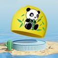 thumbnail image 2 of Glisme Swim Cap Kids Smooth Waterproof Cartoon Graphic Print Hat For Boys And Girls Seaside Beach Swimming Yellow, 2 of 4