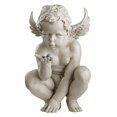 thumbnail image 2 of Design Toscano Life's Mysteries Cherub Garden Statue, 15 Inch, Polyresin, Antique Stone, 2 of 5