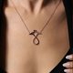 thumbnail image 1 of Collar infinito con alas de rosa en plata de ley 925 Yashi, 1 of 2