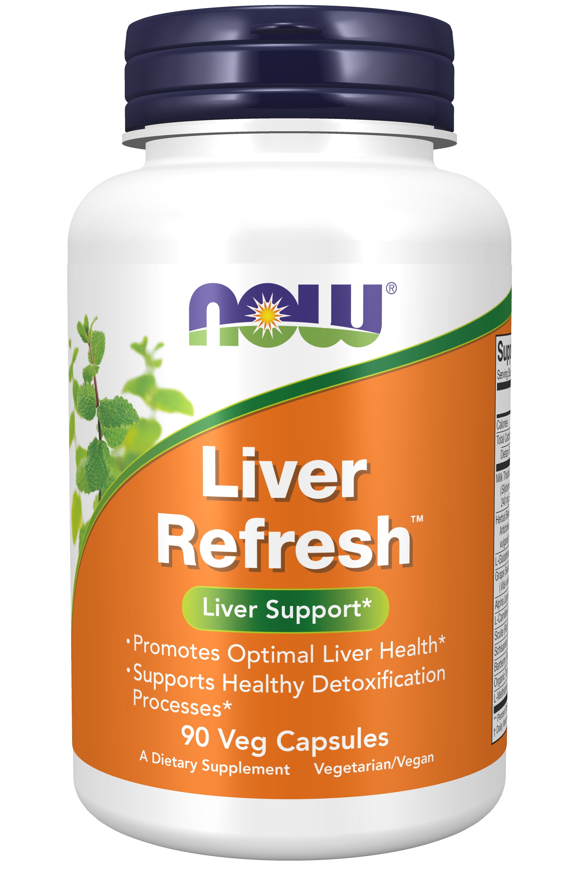 NOW Supplements, Liver Refresh™ with Milk Thistle Extract and unique Herb-Enzyme blend, 90 Veg Capsules