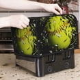 thumbnail image 7 of Gaeub Ball Print 4 Slice Toaster Cover,Bread Machine Cover,Dustproof Fingerprint Protectors and Greasy Protection Anti-sputtering, 7 of 7