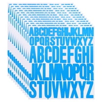 12 Sheet Vinyl Letter Sticker, 1 Inch, 2 Inch 624Pcs Stick Letters, Blue