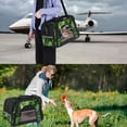 thumbnail image 7 of Tropical Jungle Leaves Premium Fabric Pet Bag - Durable 900D Oxford Cloth - Cozy Sherpa Base - Ideal for Cats - Adjustable Nylon Webbing Straps - 17x10x11.8in/43x26x30cm Size, 7 of 7