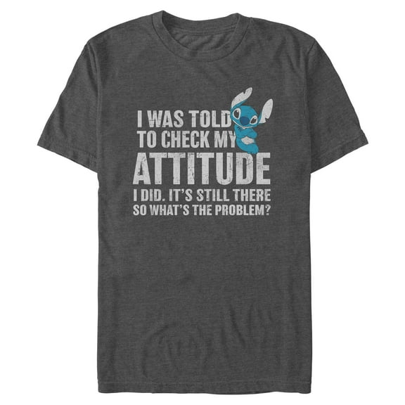 Mens Lilo & Stitch Attitude Check T Shirt