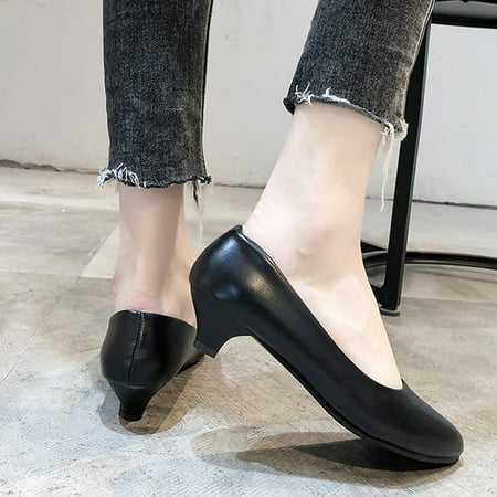

WOXINDA Women s Single Shoes Wild High Heels Professional Black Casual Working Shoes New