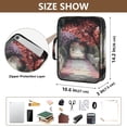 thumbnail image 3 of Haosy Accordion File Organizer Zipper Binder 500 Sheet 6-Tab Expanding File Folder Multi-Pocket 1.2 Inch 3 Ring Path with Trees and Flowers, 3 of 7