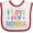 White and Red, variant on Inktastic I Love My Nonna Baby Clothes Girls Baby Bib