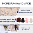 thumbnail image 4 of MasteelfCA 1 Set Handmade Embroidery Materials Funny Embroidery Tools Chic DIY Accessories Handmade Crafts for Kids Students without Punch Pin and Tripod (Dinosaur Pattern), 4 of 8