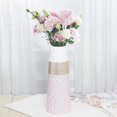 thumbnail image 3 of Florero de rosas de 28 cm Jarrones decorativos de cerámica de oro blanco Diseño superior para el hogar, fiesta, centro de mesa de la boda JFHHH pequeña, 3 of 5
