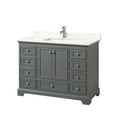 thumbnail image 5 of Wyndham Collection Wcs202048s-Qtz-Unsmxx Deborah 48" Free Standing Single Basin Vanity Set, 5 of 7