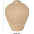thumbnail image 3 of DecMode 17" Wide Textured Terracotta Beige Ceramic Vase, 3 of 14