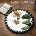 thumbnail image 7 of BEAUTYPEAK 28" Round Vintage Bathroom Mirror Decorative Wall Mirror with Luxurious Beaded Frame, Black, 7 of 7