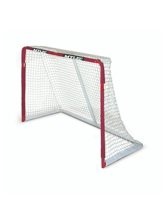 MyLec Hockey Net Goal for Outdoor Sports, Alloy Steel with Nylon Net, Portable Hockey Net, Easy Assembly with Sleeve Netting System, Perfect Hockey Gifts (Red, 32 Pounds)
