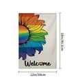 thumbnail image 4 of Sunflower Pride Garden Flag Outdoor Vertical Double Sided LGBTQ Welcome Progress Yard Flag 12x18 Inch for Lesbian Gay Bisexual Transgender Pansexual Small Flags Decorations Farmhouse Outside Decor, 4 of 5