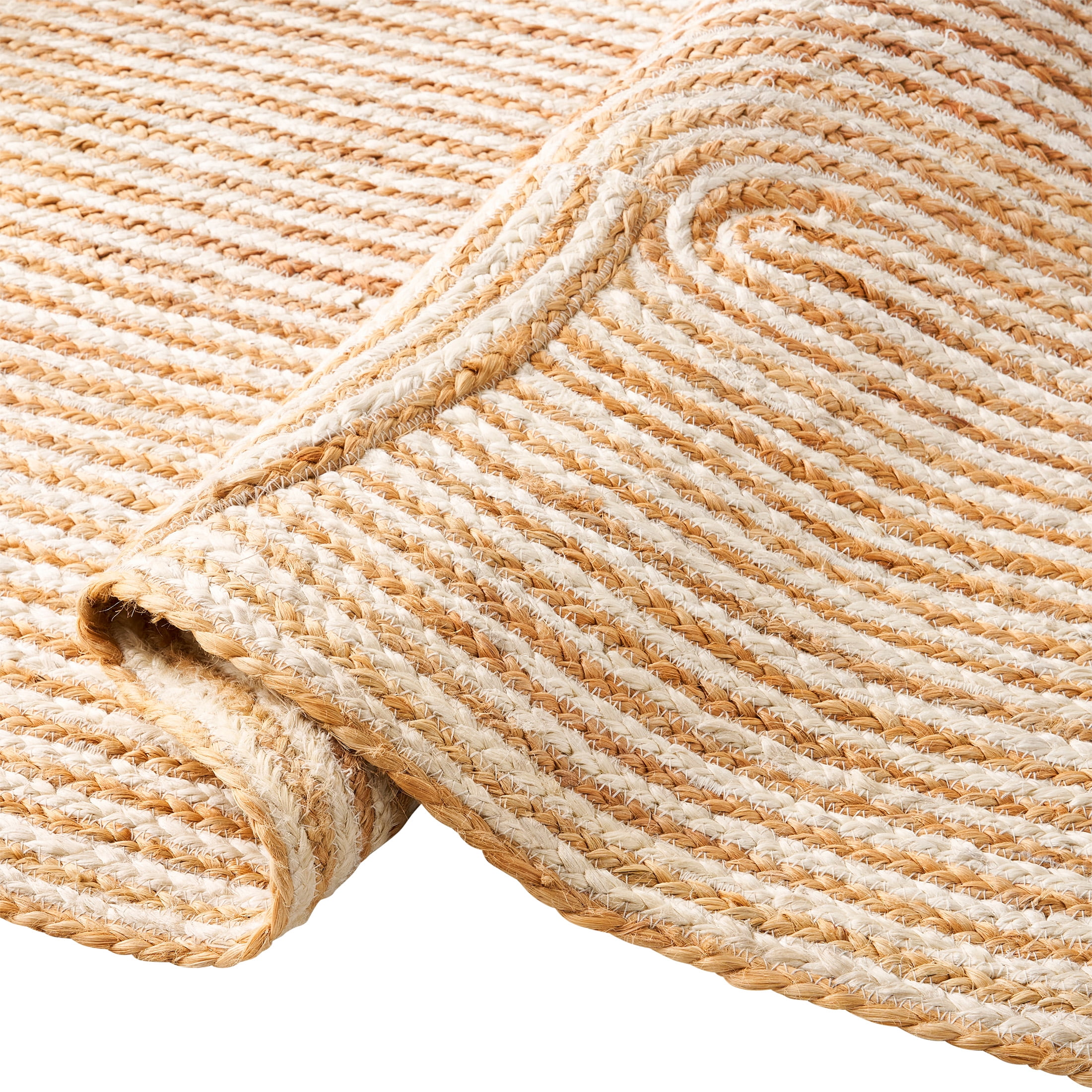 Beautiful Natural Braided Jute Indoor Scatter Rug by Drew Barrymore