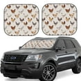 thumbnail image 2 of Picia Various Chicken 2 Piece Car Windshield Sun Shade Foldable | Foldable Sun Shield for Front Window Blocks UV Rays and Keeps Your Vehicle Cool-Small, 2 of 7