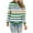 Olive Green, variant on ZQUUVOU Women's Oversized Hoodies Stripe Printed Drawstring Hoodie with Pocket Long Sleeved Lightweight Fall Tops Olive Green