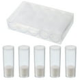 thumbnail image 1 of Uxcell Round Coin Tubes Coin Storage Tubes with Storage Box Plastic Coin Holders Fit 30mm Coins, Clear 5 Pack, 1 of 6
