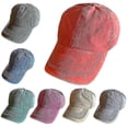 thumbnail image 3 of Women Men Vinta Washed Dyed Cap Casual Outdoor Sunscreen Wavy Striped Adjable Dad Hat, 3 of 5