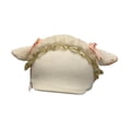 thumbnail image 4 of harper Ski Helmet Cover Decorative Cartoon Soft Protector Knitted Hat Decoration Winter White Goat Ear, 4 of 9