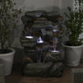 thumbnail image 4 of Alpine Corporation Outdoor Rock Electric Fountain with LED Lights, 54 inch Tall, 4 of 14