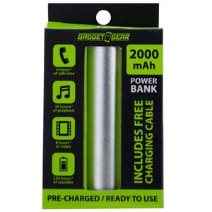 2000 mAh Power Bank with Charging Cable