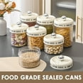 thumbnail image 4 of COM1950s Airtight Food Storage Containers,3-Size Bpa-Free Plastic Canisters with Locking Lids,18-40Oz Clear Kitchen Jars for Grains,Coffee,Tea,Pantry Organization, 4 of 5