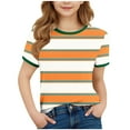 thumbnail image 2 of vdgthytj Boys Girls Summer T Shirts Kids Striped Crewneck Short Sleeve Tops Casual Basic Tees Blouses 3-15 Years, 2 of 4