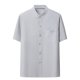 thumbnail image 2 of pstuiky Camisas de vestir de manga corta para hombre, Camisa informal de manga corta, cuello alto, lisa y cómoda para hombre camisetas de hombre s, 2 of 9