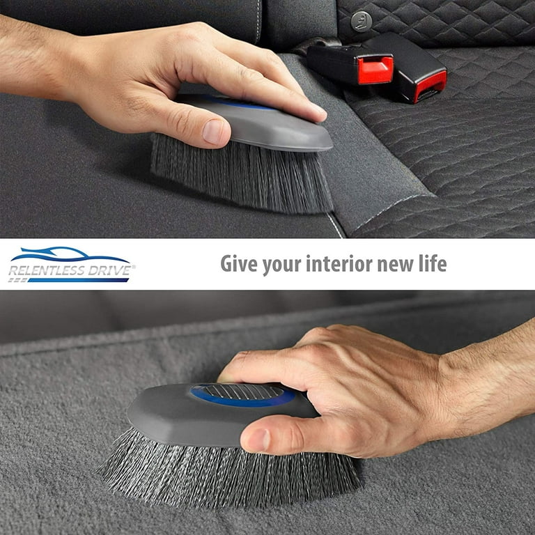 the ultimate carpet and upholstery brush | car detailing scrub brush for  cleaning interior carpet and upholstery | stain removing automotive detail