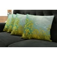 thumbnail image 2 of Ambesonne Nature Throw Pillow Cover 4 Pack, Daisies and Dragonflies, 24", Green Yellow, 2 of 6