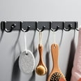thumbnail image 4 of Aluminum Clothes Coat Robe Wall Mounted Hook Towel Rack Rail , 5 Hooks, 4 of 9